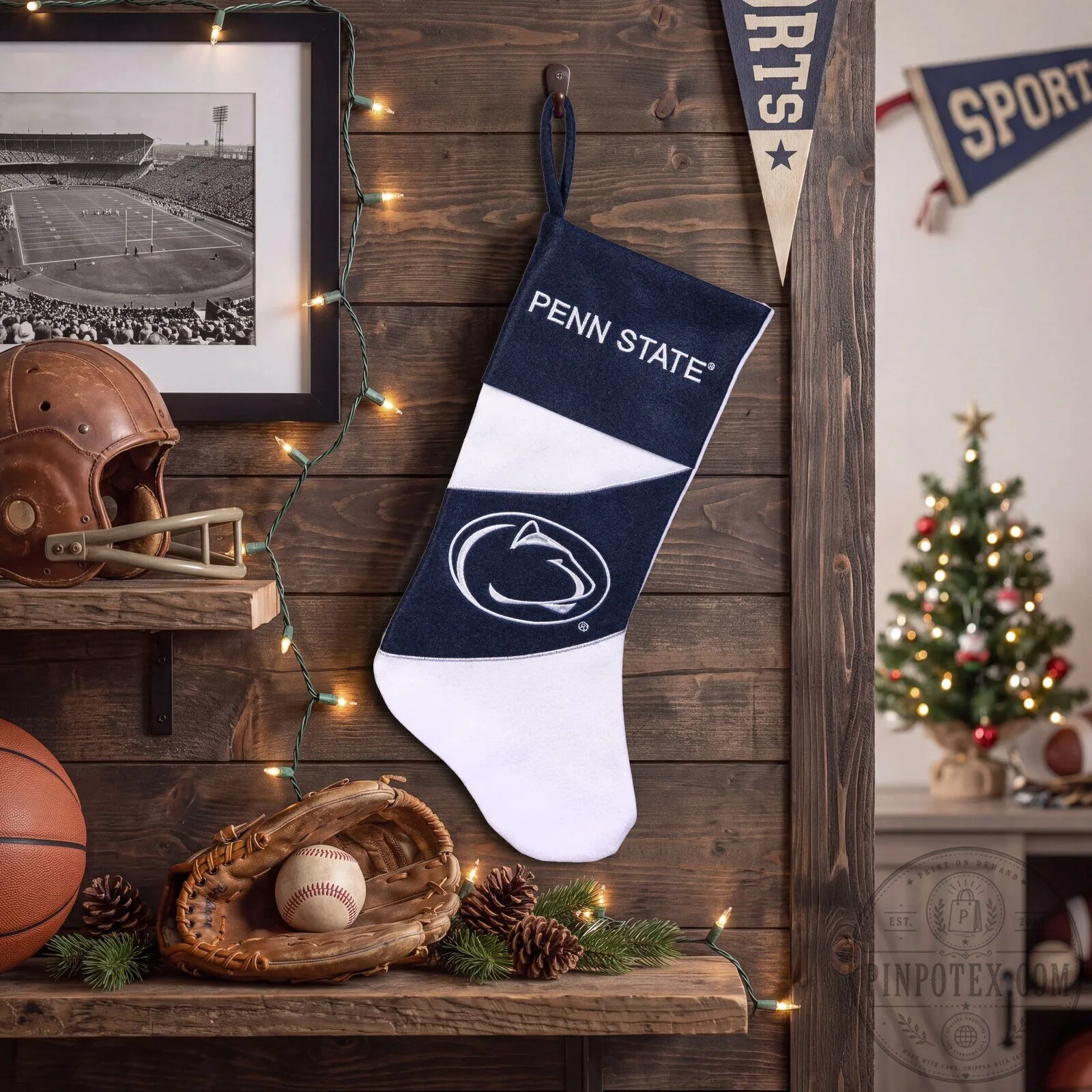 Penn State Nittany Lions NCAA Football Team Christmas Holiday Stocking