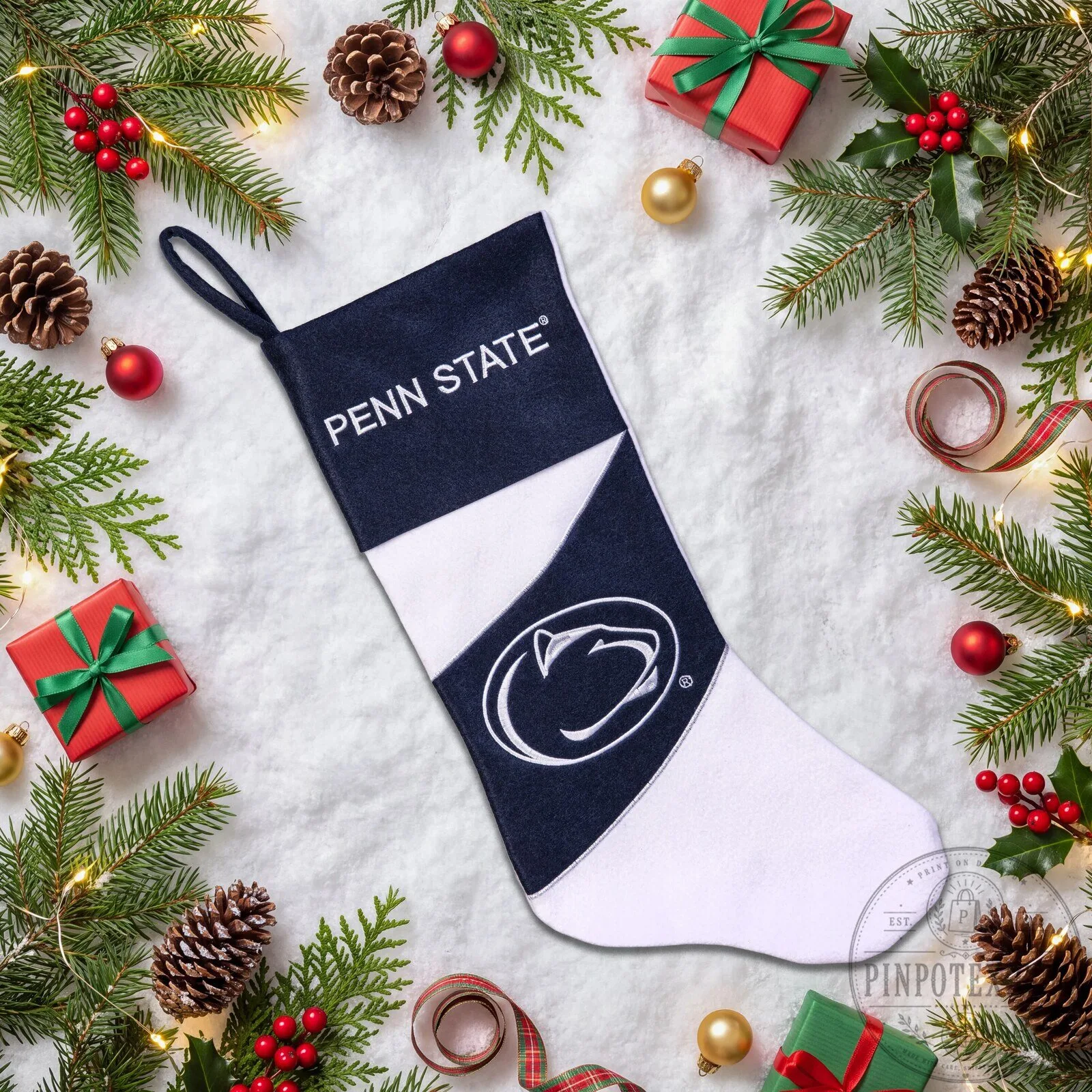 Penn State Nittany Lions NCAA Football Team Christmas Holiday Stocking 9 Penn State Nittany Lions NCAA Football Team Christmas Holiday Stocking
