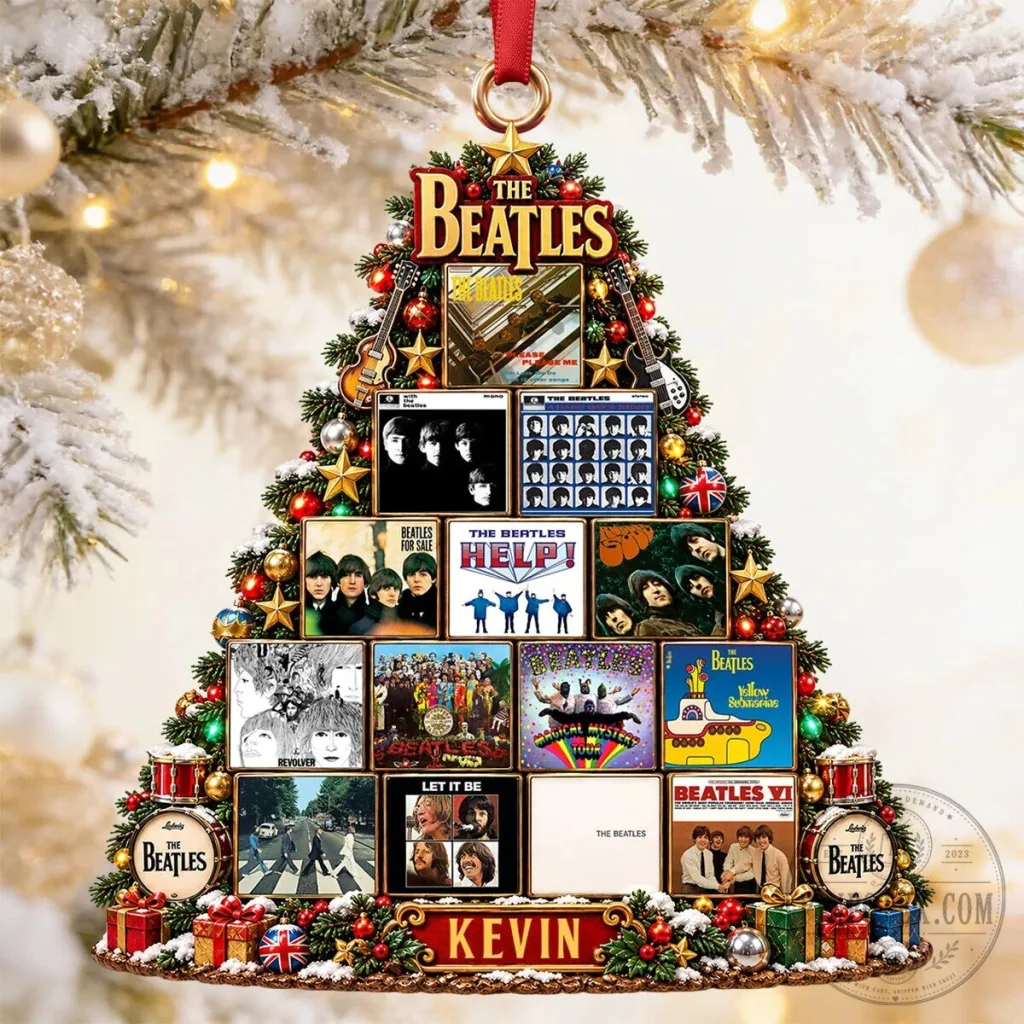 The Beatles Album Covers Christmas Tree Personalized Acrylic Ornament The Beatles Album Covers Christmas Tree Personalized Acrylic Ornament