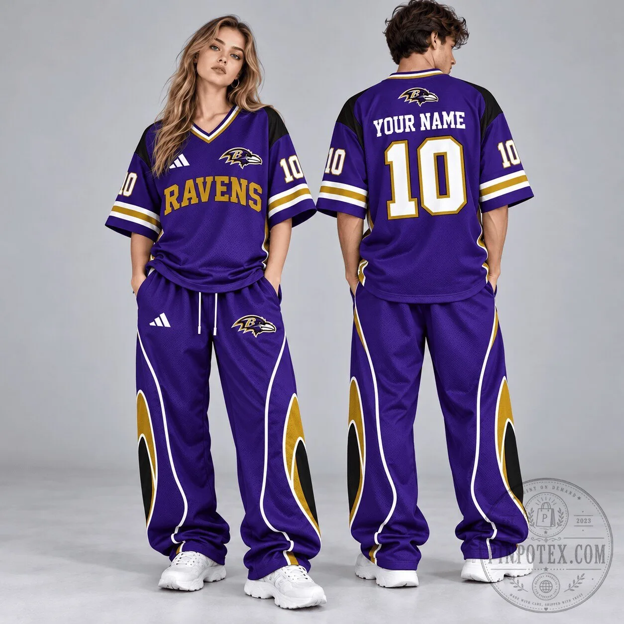 Baltimore Ravens Custom Name and Number Varsity Football Jersey