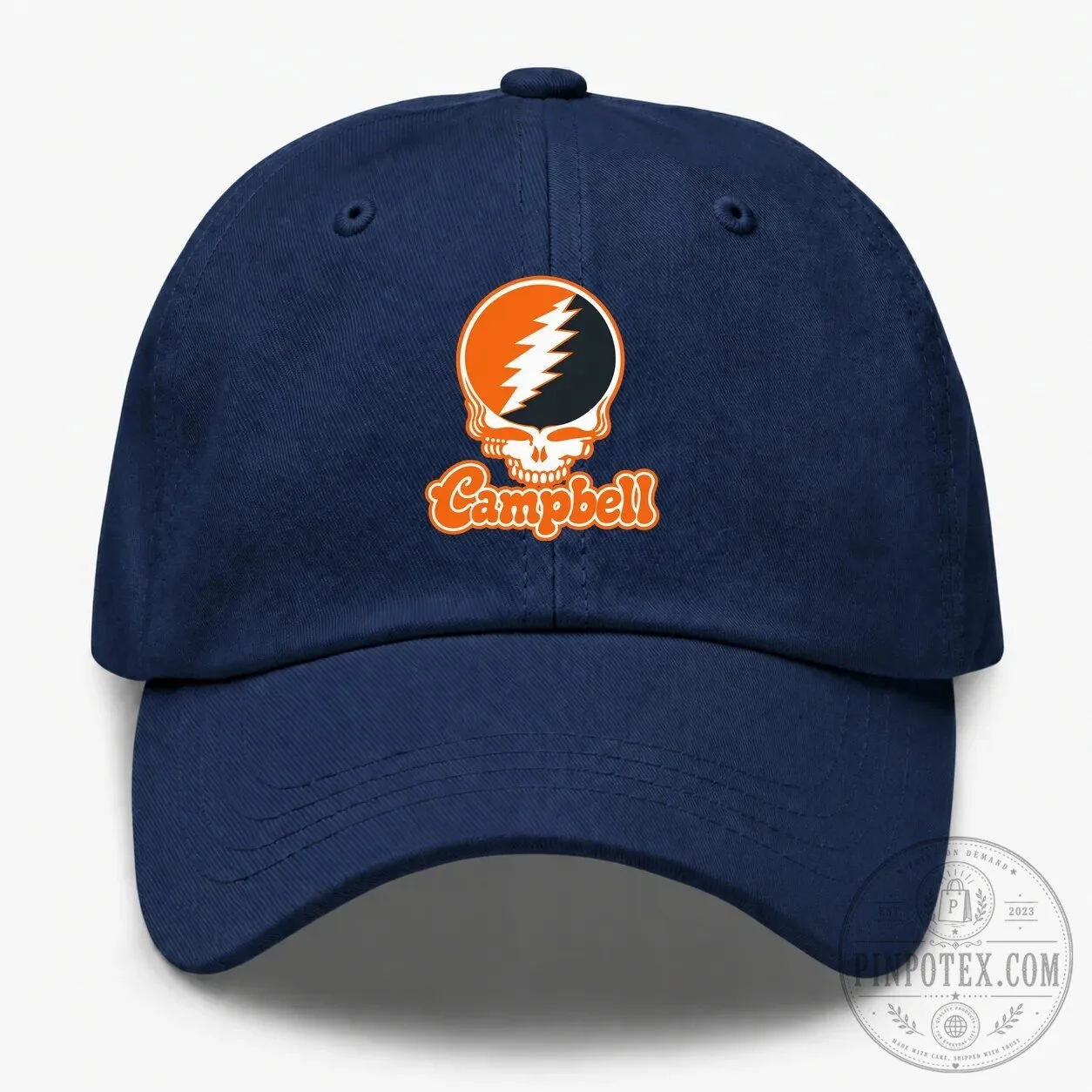 Campbell Grateful Dead Steal Your Face Logo Embroidered Beige Cap Hat 8 Campbell Grateful Dead Steal Your Face Logo Embroidered Beige Cap Hat