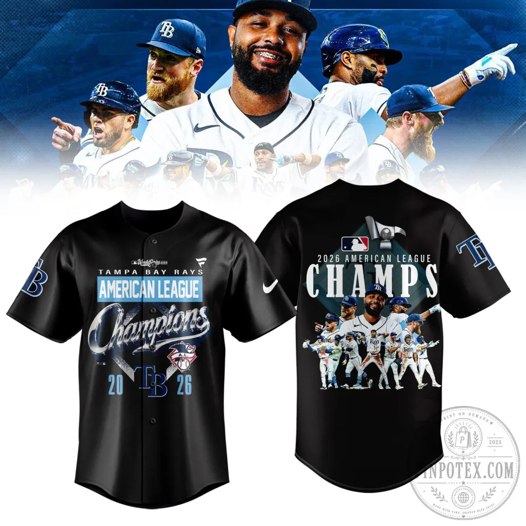 2026 American League Champions Jersey for Baseball Team Tampa Bay Rays 2026 American League Champions Jersey for Baseball Team Tampa Bay Rays