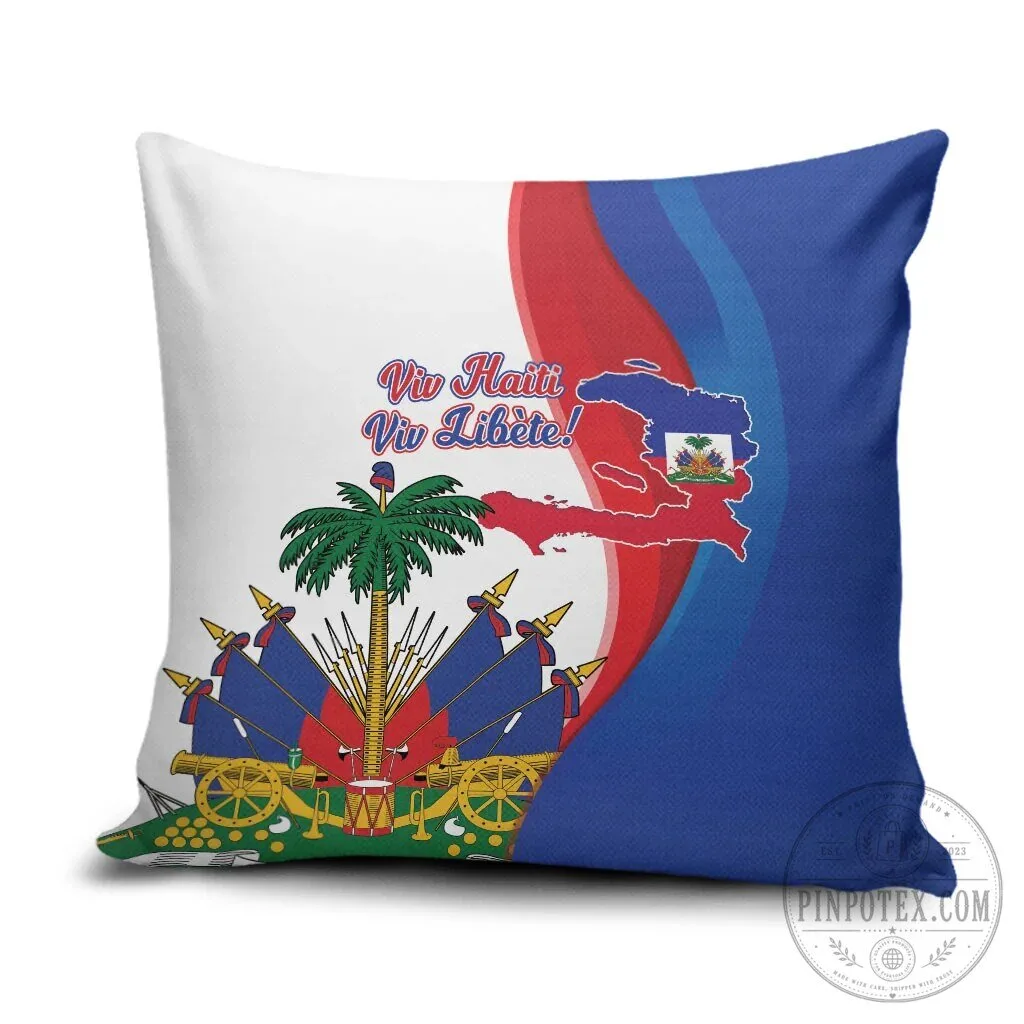 Haiti Independence Day 1804 Viv Haiti Viv Libete Decorative Throw Pillow