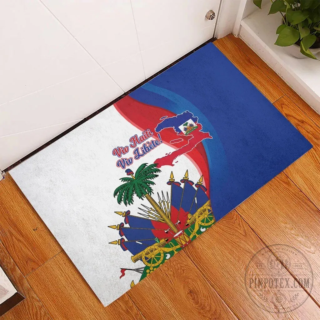 Haiti Independence Day Viv Haiti Viv Libete Flag Design Doormat 7 Haiti Independence Day Viv Haiti Viv Libete Flag Design Doormat