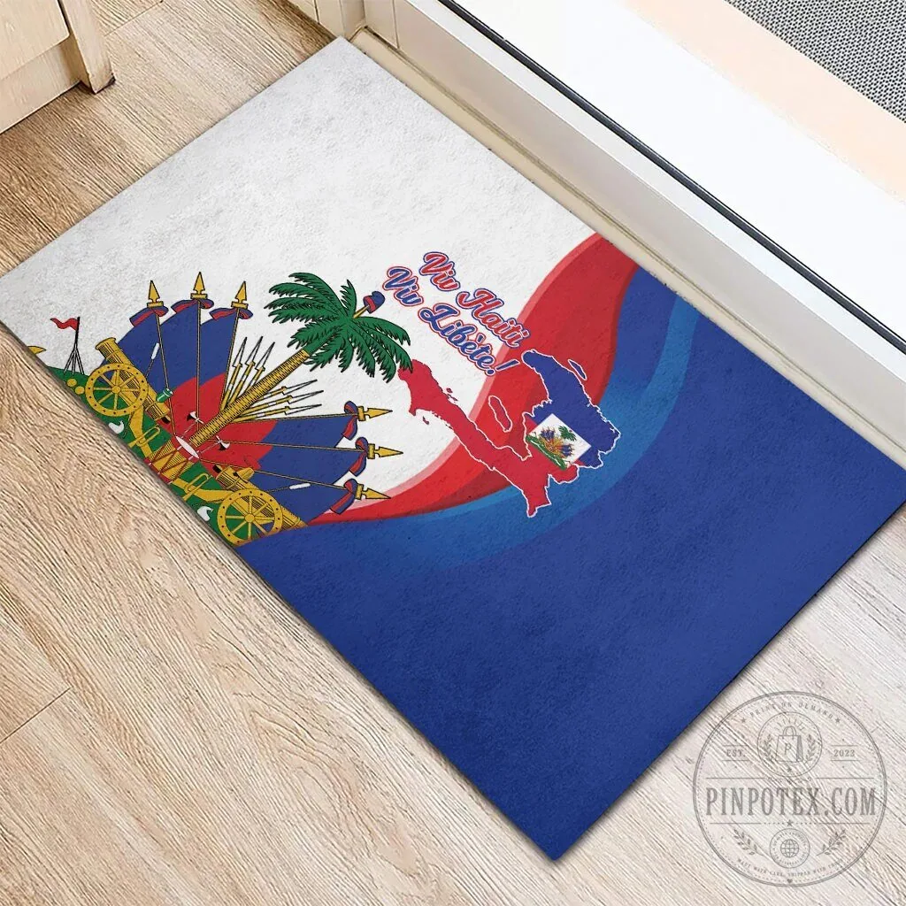 Haiti Independence Day Viv Haiti Viv Libete Flag Design Doormat 8 Haiti Independence Day Viv Haiti Viv Libete Flag Design Doormat