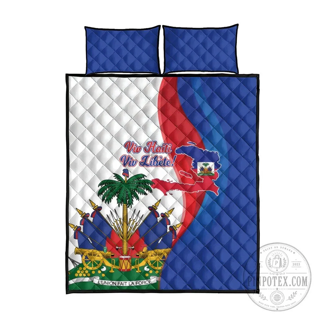 Haiti Independence Day Viv Haiti Viv Libete Quilt Bedding Set 8 Haiti Independence Day Viv Haiti Viv Libete Quilt Bedding Set