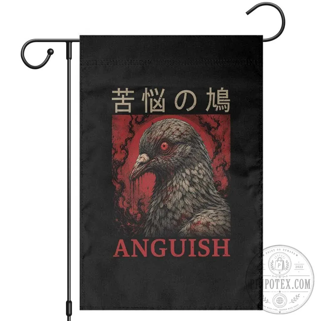 Anguish Pigeon Japanese Horror Bird Garden Flag