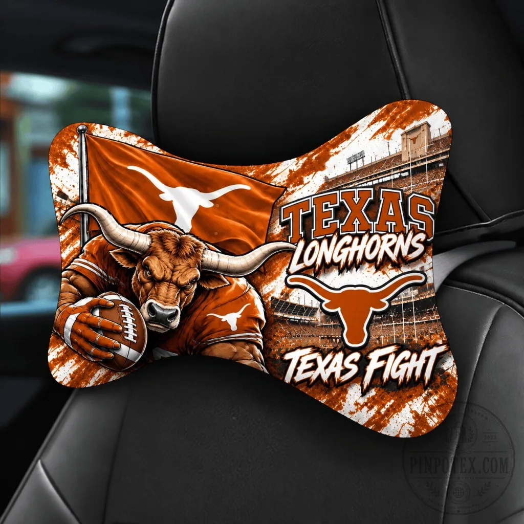 Texas Longhorns Football Mascot Car Seat Headrest Pillow Texas Longhorns Football Mascot Car Seat Headrest Pillow