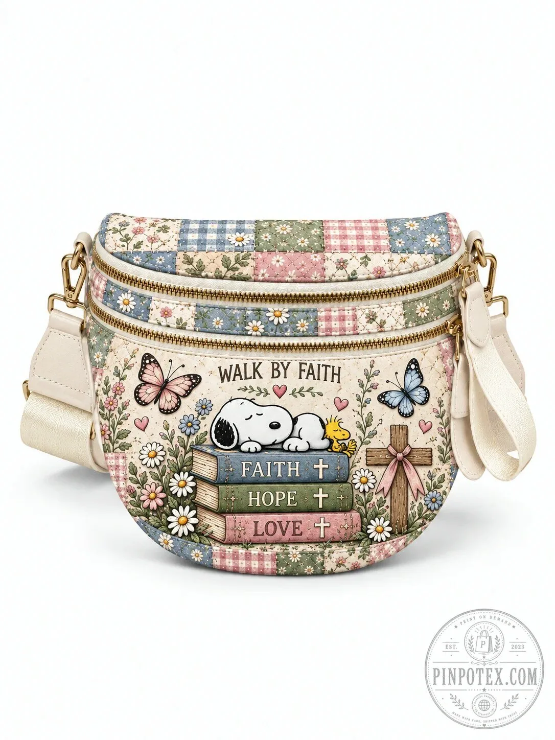 Snoopy Walk By Faith Christian Crossbody Bag for Women