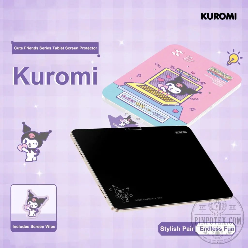 Kuromi Sanrio Cute Friends Series Tablet Screen Protector Kuromi Sanrio Cute Friends Series Tablet Screen Protector