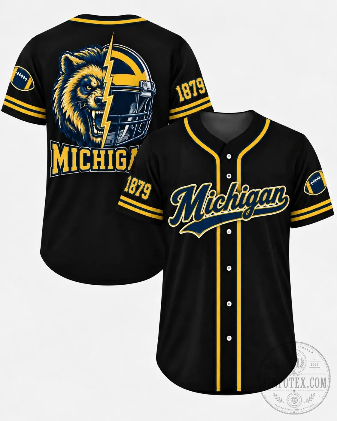 College Football Fan Game Day City Baseball Jersey for Men and Women 38 College Football Fan Game Day City Baseball Jersey for Men and Women