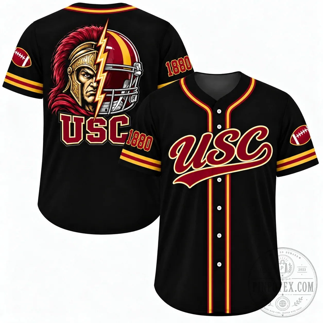 College Football Fan Game Day City Baseball Jersey for Men and Women 42 College Football Fan Game Day City Baseball Jersey for Men and Women