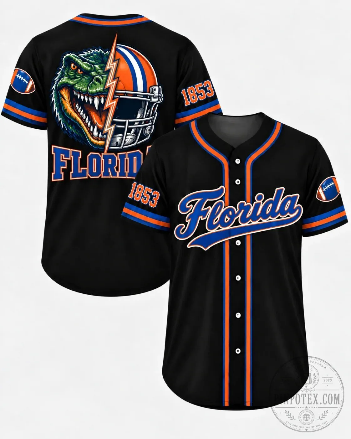 College Football Fan Game Day City Baseball Jersey for Men and Women 44 College Football Fan Game Day City Baseball Jersey for Men and Women