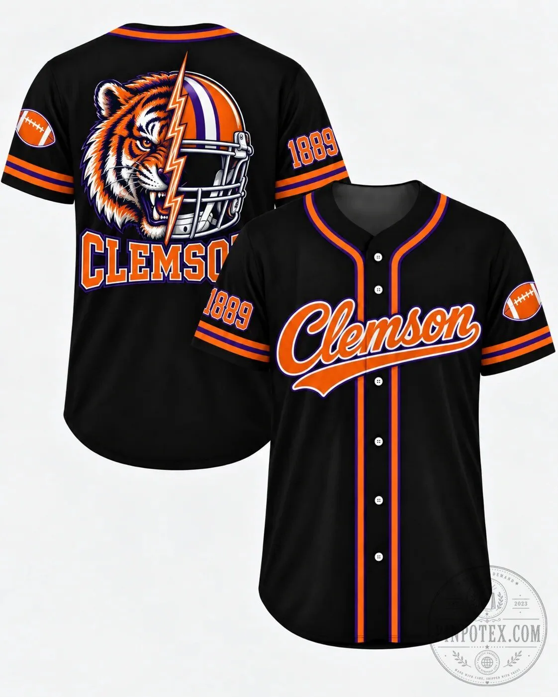 College Football Fan Game Day City Baseball Jersey for Men and Women 46 College Football Fan Game Day City Baseball Jersey for Men and Women