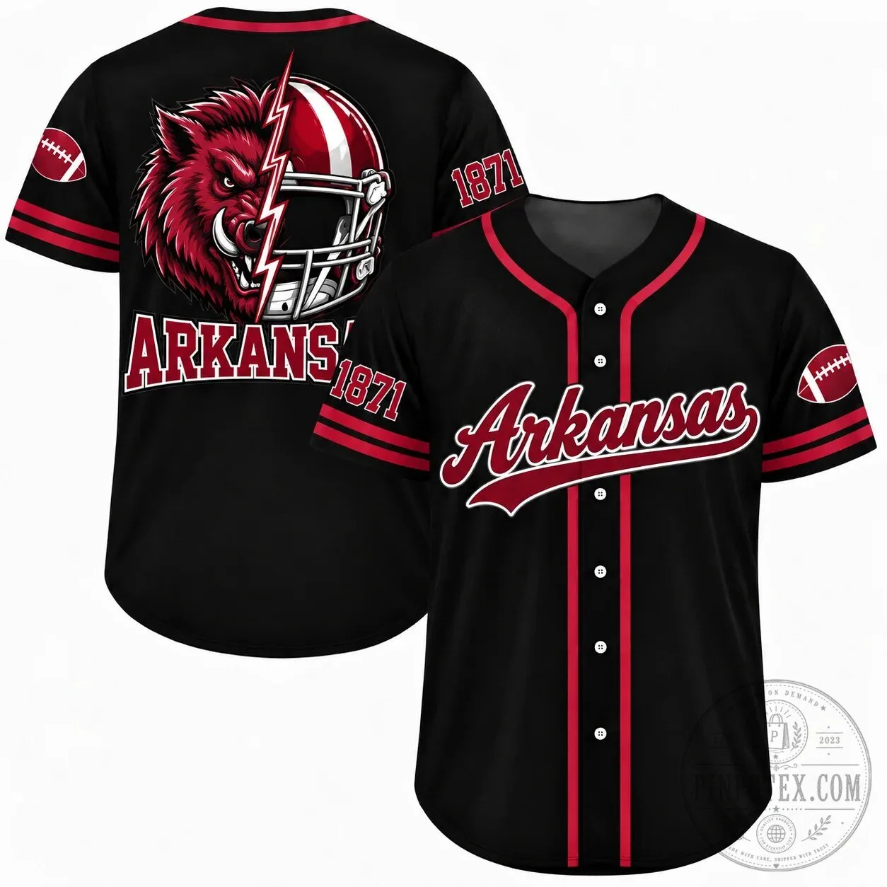 College Football Fan Game Day City Baseball Jersey for Men and Women 52 College Football Fan Game Day City Baseball Jersey for Men and Women