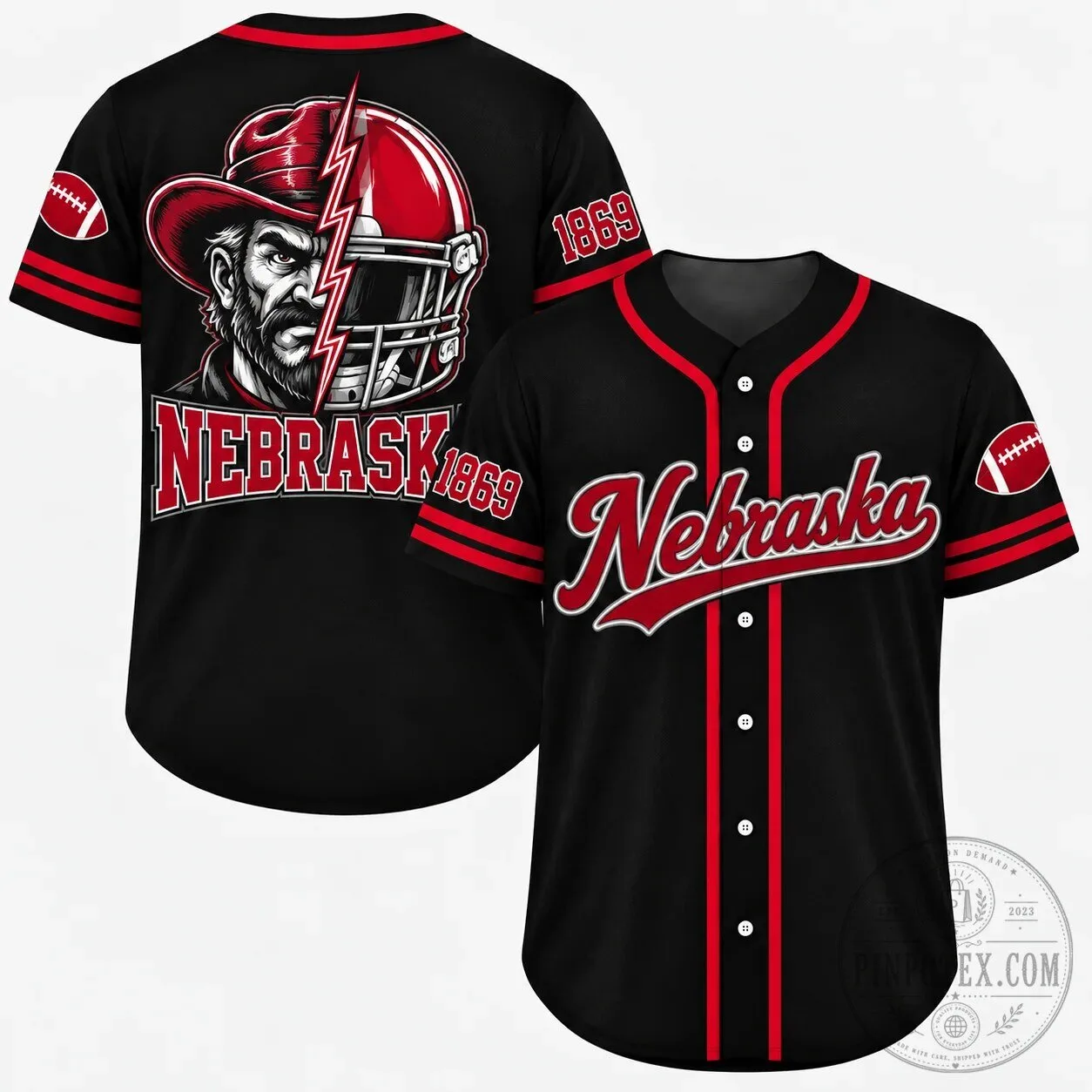 College Football Fan Game Day City Baseball Jersey for Men and Women 60 College Football Fan Game Day City Baseball Jersey for Men and Women