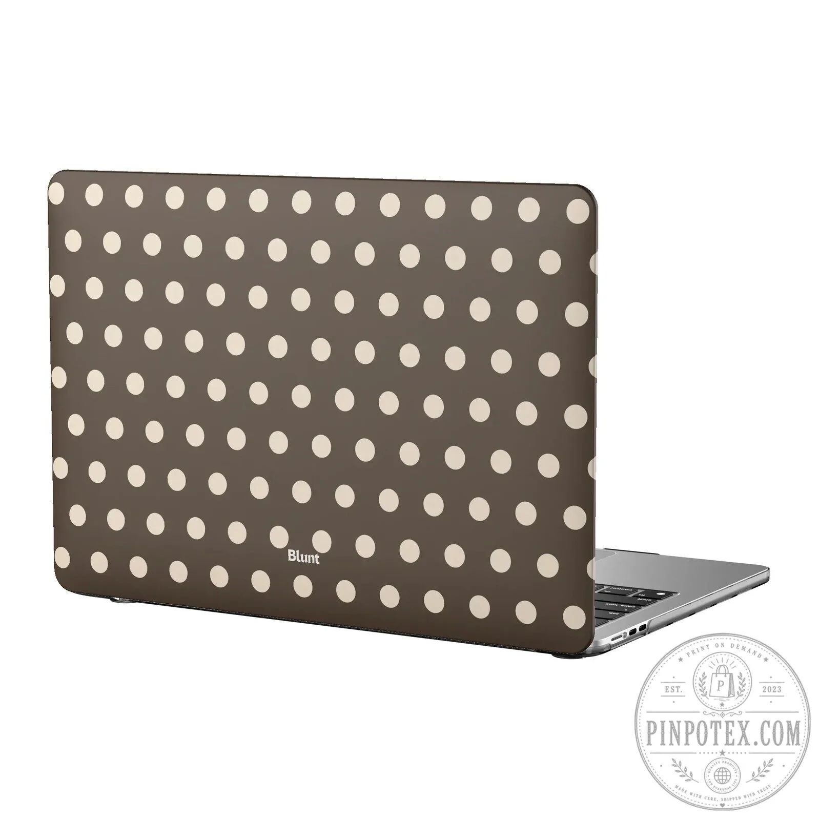 Brown Polka Dot Pattern MacBook Air Laptop Hard Case