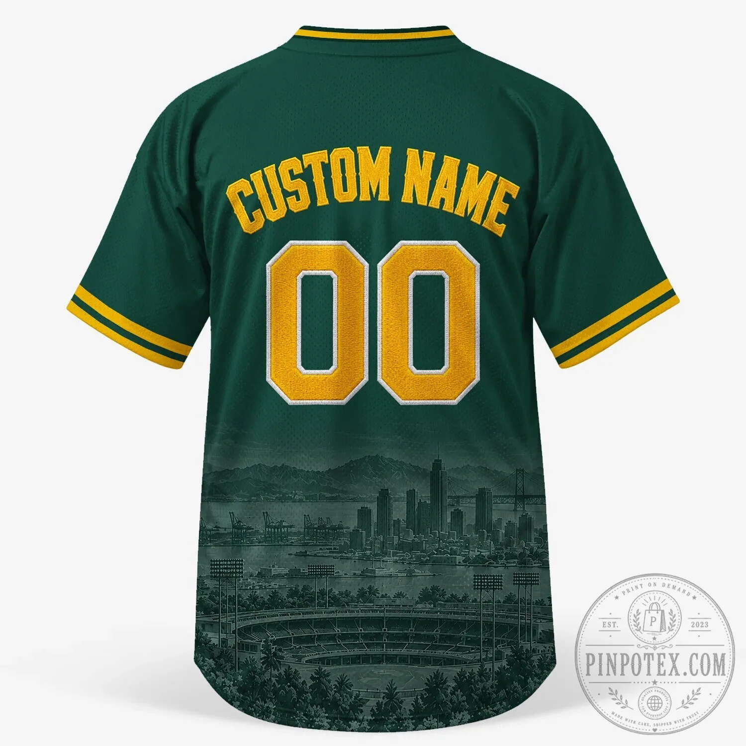 Oakland Athletics Dark Green and Yellow Baseball Jersey 15 Oakland Athletics Dark Green and Yellow Baseball Jersey