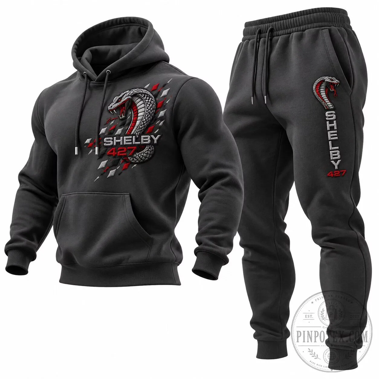 Shelby Cobra 427 Muscle Car Logo Men's Pullover Hoodie