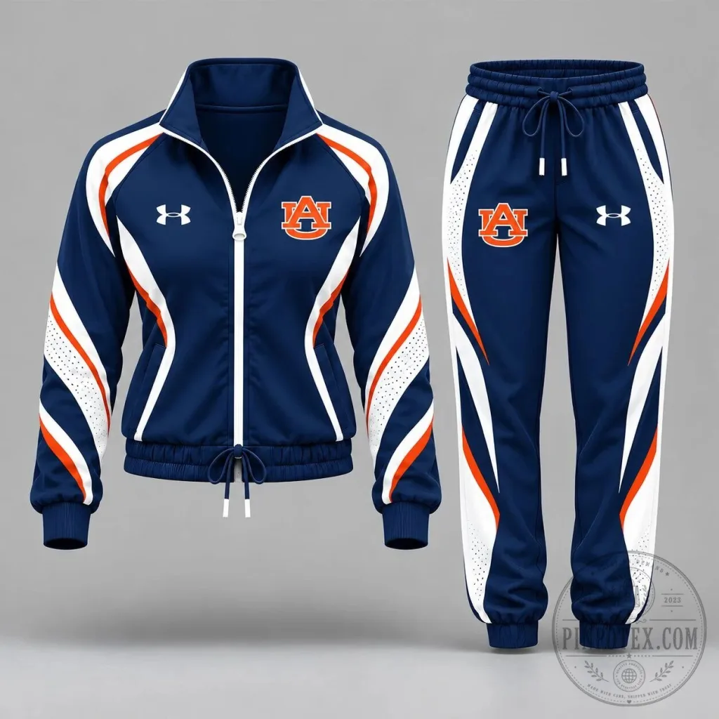 Auburn Tigers NCAA Victory Lane Waterproof Windbreaker Jacket and Pants Set Auburn Tigers NCAA Victory Lane Waterproof Windbreaker Jacket and Pants Set
