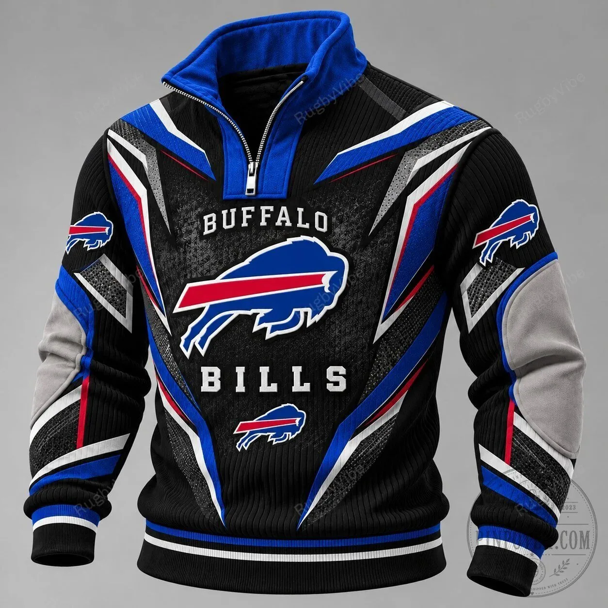 Buffalo Bills American Football Team Quarter Zip Pullover Hoodie