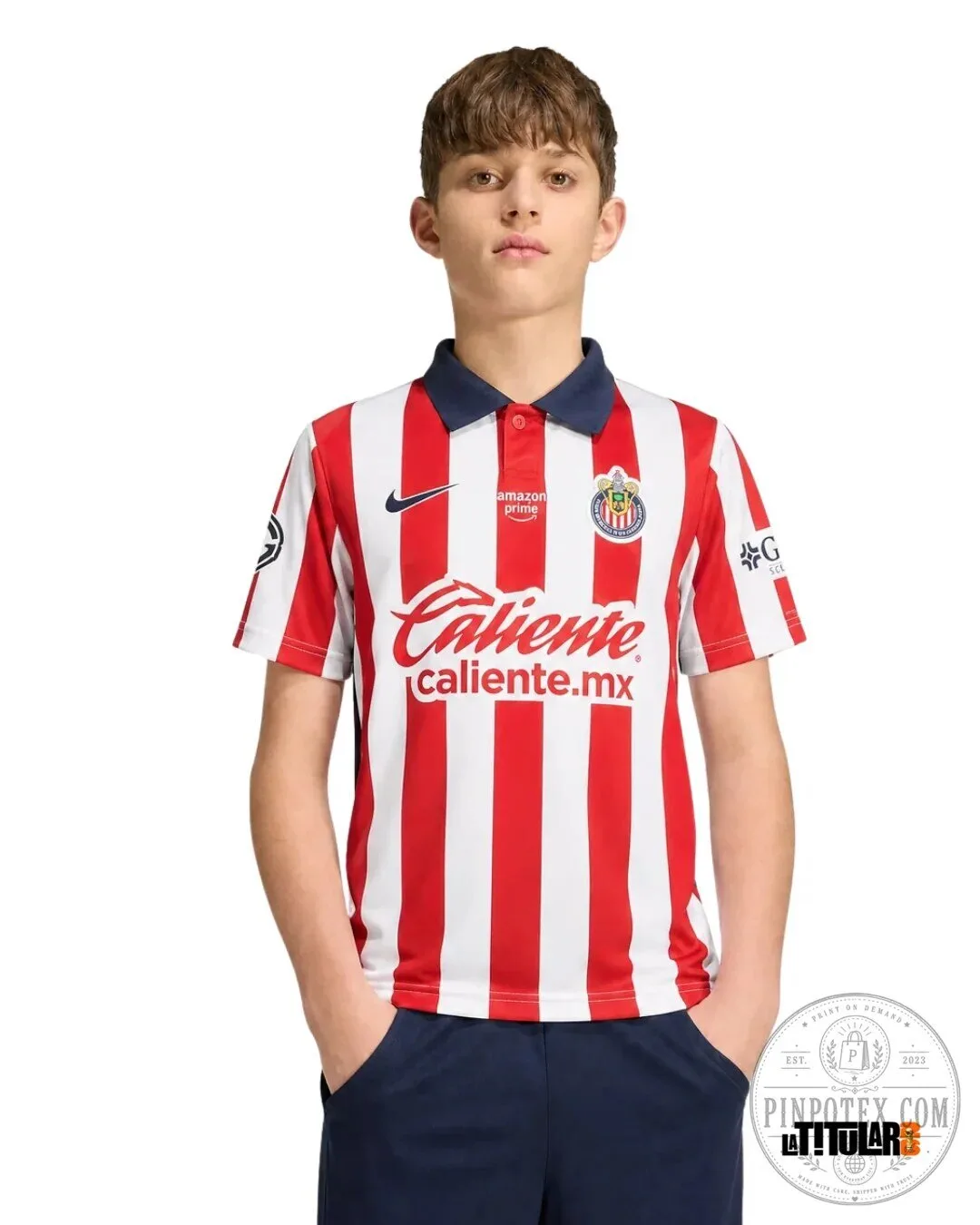 Club Deportivo Guadalajara Chivas Kids Home Soccer Football Jersey 8 Club Deportivo Guadalajara Chivas Kids Home Soccer Football Jersey