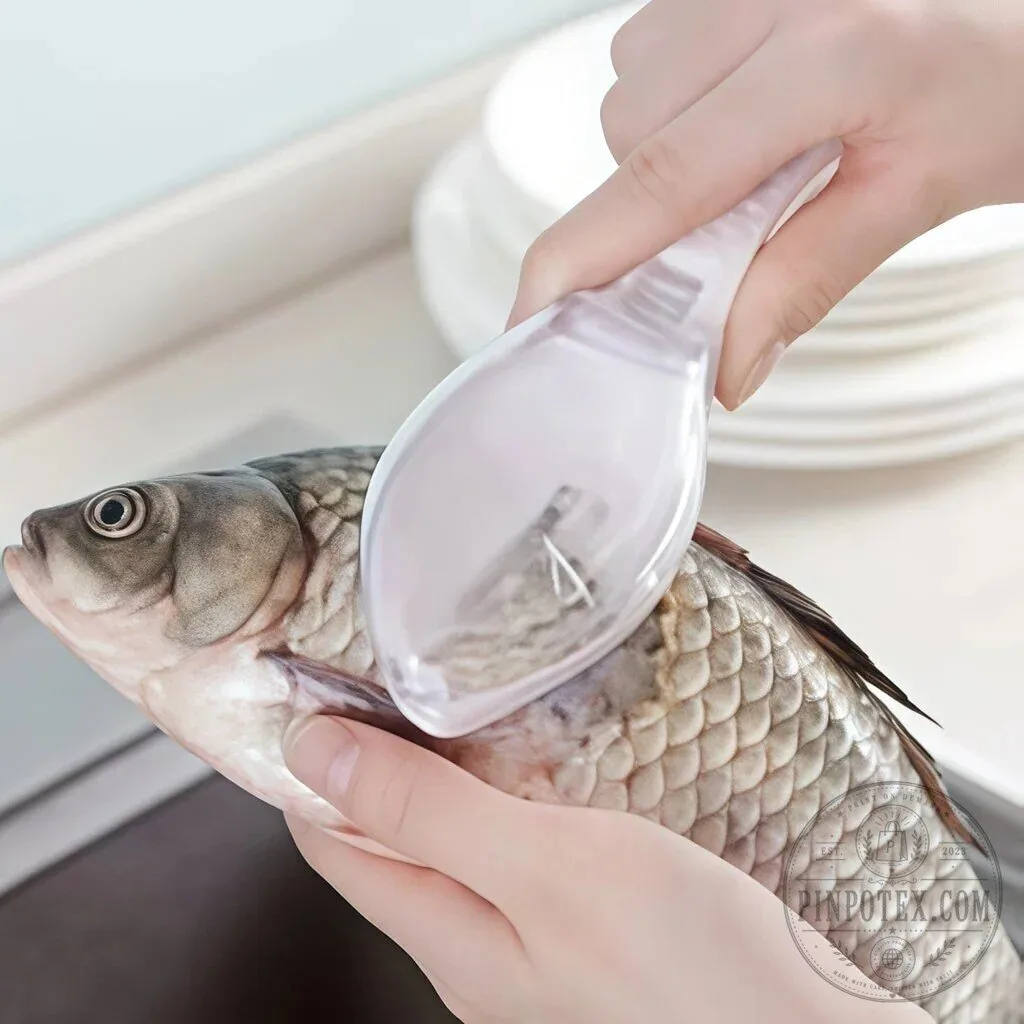Fish Scale Remover with Collection Cover for Easy Cleaning and Preparation 17 Fish Scale Remover with Collection Cover for Easy Cleaning and Preparation